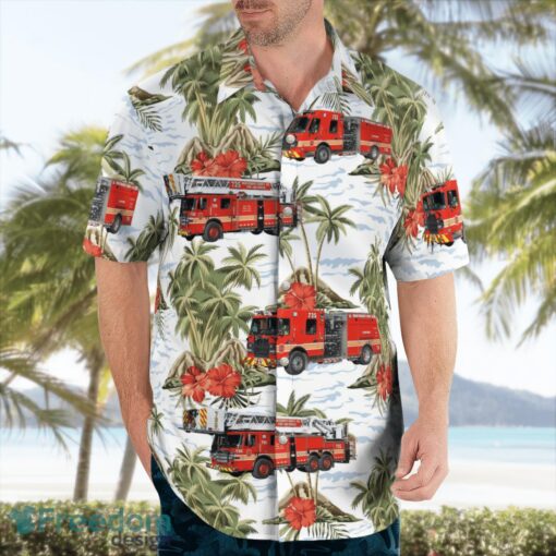 Maryland, Clarksburg Fire Deparetment Station No.35 Aloha Hawaiian Shirt Product Photo 4