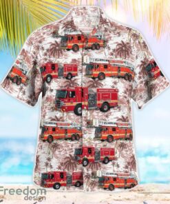 Maryland Montgomery County Fire and Rescue Service Tropical 3D Hawaiian Shirt Gift For Summer Product Photo 2