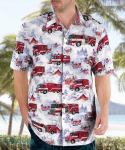 Maryland North Beach Volunteer Fire Department Christmas Tropical 3D Hawaiian Shirt Gift For Summer Product Photo 3