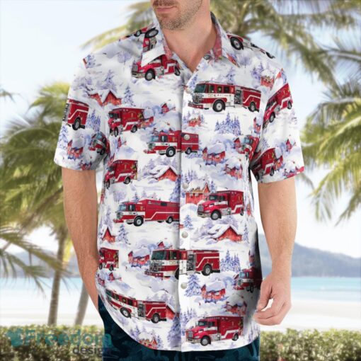 Maryland North Beach Volunteer Fire Department Christmas Tropical 3D Hawaiian Shirt Gift For Summer Product Photo 3