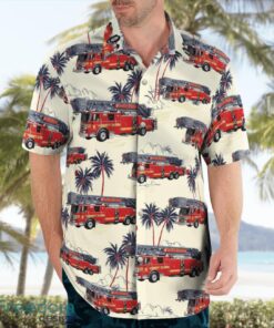 Maryland Sandy Spring Volunteer Fire Department Tropical 3D Hawaiian Shirt Gift For Summer Product Photo 3