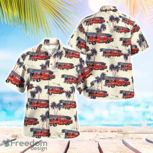 Maryland Sandy Spring Volunteer Fire Department Tropical 3D Hawaiian Shirt Gift For Summer Product Photo 1