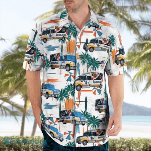 Maryland, Smithsburg EMS Tropical 3D Hawaiian Shirt Gift For Summer Product Photo 3