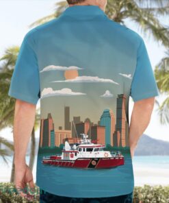 Massachusetts, Boston Fire Department Marine 1 John S. Damrell Fireboat Hawaiian Shirt Men Women Beach Shirt Product Photo 2