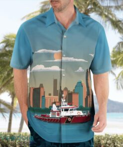 Massachusetts, Boston Fire Department Marine 1 John S. Damrell Fireboat Hawaiian Shirt Men Women Beach Shirt Product Photo 4