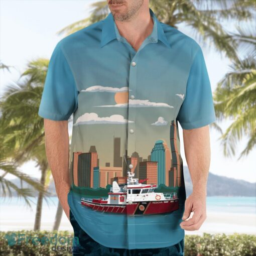 Massachusetts, Boston Fire Department Marine 1 John S. Damrell Fireboat Hawaiian Shirt Men Women Beach Shirt Product Photo 4