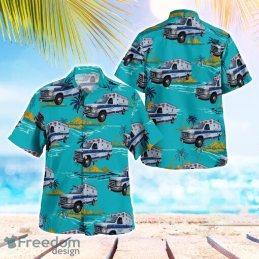 Massachusetts, Brewster Ambulance Service Beach Hawaiian Shirt Product Photo 1