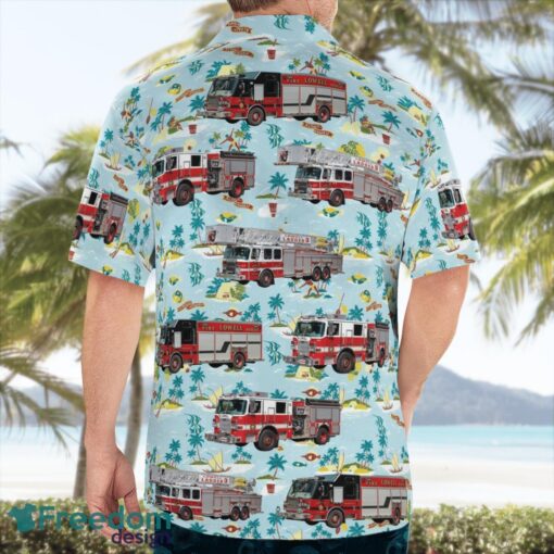 Massachusetts, Lowell Fire Department Tropical 3D Hawaiian Shirt Gift For Summer Product Photo 3