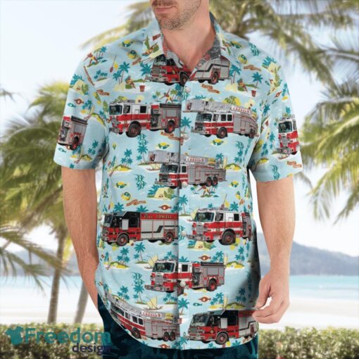 Massachusetts, Lowell Fire Department Tropical 3D Hawaiian Shirt Gift For Summer Product Photo 4