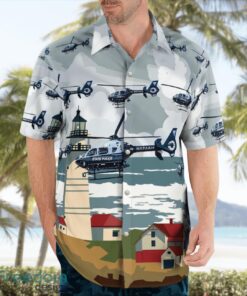 Massachusetts State Police Eurocopter EC 135T2+ Hawaiian Shirt Summer Beach Gift Product Photo 3