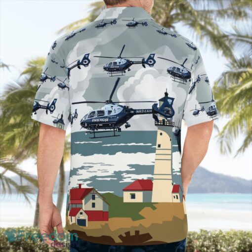 Massachusetts State Police Eurocopter EC 135T2+ Hawaiian Shirt Summer Beach Gift Product Photo 4