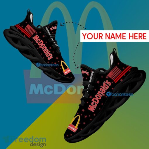 Mcdonald's Chunky Sneaker Runway Custom Name Gift Max Soul Shoes USA Flag Star New For Fans - Mcdonald's Running Shoes New Trending Personalized Photo 1