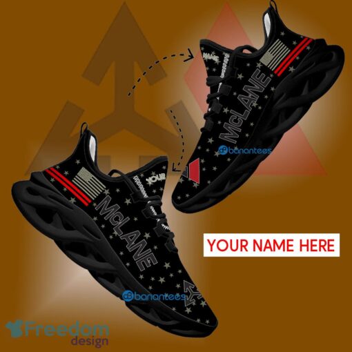 MCLANE Running Sneaker Athleisure Custom Name Gift Max Soul Shoes USA Flag Star New For Fans - MCLANE Running Shoes New Trending Personalized Photo 1