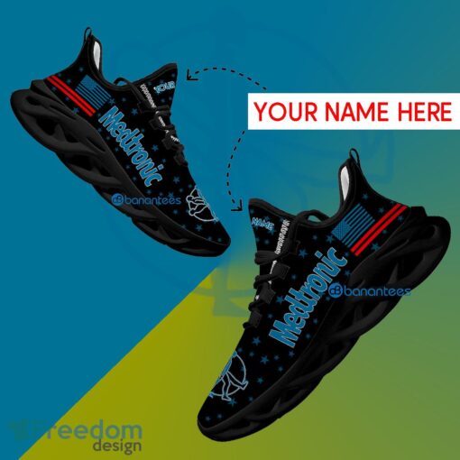 Medtronic Hula Chunky Sneaker Urban Custom Name Gift Max Soul Shoes USA Flag Star New For Fans - Medtronic Hula Running Shoes New Trending Personalized Photo 1