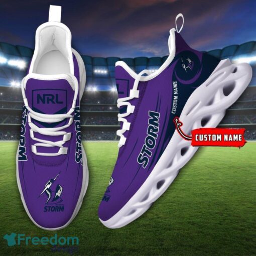 Melbourne Storm NRL Max Soul Shoes Sneakers Sport Gift For Fans Running Shoes Custom Name Product Photo 2