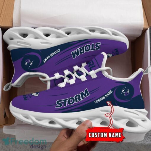 Melbourne Storm NRL Max Soul Shoes Sneakers Sport Gift For Fans Running Shoes Custom Name Product Photo 3