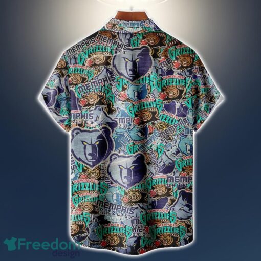 Memphis Grizzlies Logo All Printed 3D Hawaiian Shirt For Fans NBA Hawaiian Shirt Product Photo 2