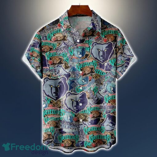 Memphis Grizzlies Logo All Printed 3D Hawaiian Shirt For Fans NBA Hawaiian Shirt Product Photo 1