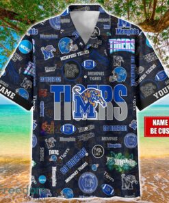 Memphis Tigers Logo Hawaiian Shirt For Fans Trending Beach Shirt Custom Name Product Photo 2