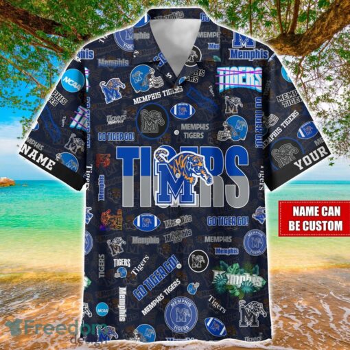 Memphis Tigers Logo Hawaiian Shirt For Fans Trending Beach Shirt Custom Name Product Photo 2