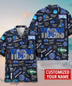 Memphis Tigers Logo Hawaiian Shirt For Fans Trending Beach Shirt Custom Name