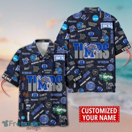 Memphis Tigers Logo Hawaiian Shirt For Fans Trending Beach Shirt Custom Name Product Photo 1