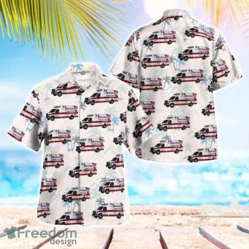 Mentor, Ohio, Tri-County Ambulance Beach Hawaiian Shirt Product Photo 1