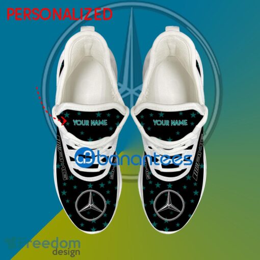 Mercedes AMG Car Racing Chunky Sneaker Trendy Custom Name Gift Max Soul Shoes USA Flag Star New For Fans - Mercedes AMG Car Racing Running Shoes New Trending Personalized Photo 2