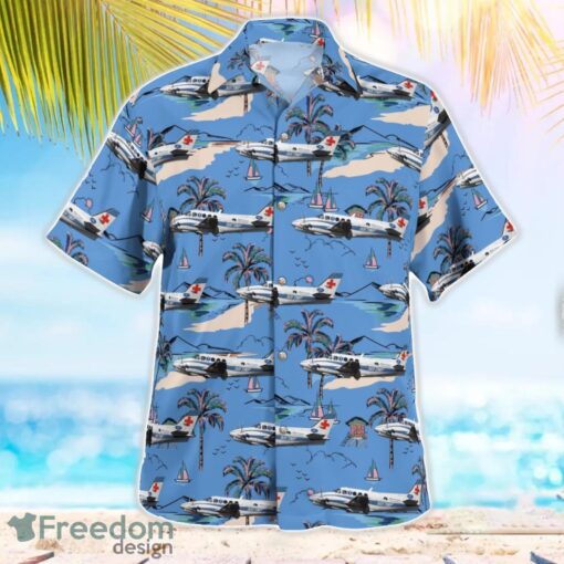 Mercy Flights King Air C-90 Medford, Oregon Summer Hawaiian Shirt Product Photo 3