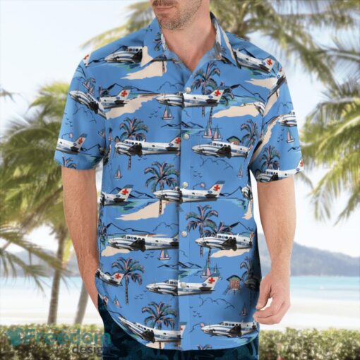 Mercy Flights King Air C-90 Medford, Oregon Summer Hawaiian Shirt Product Photo 4