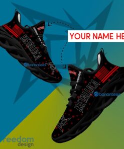 Metallica Band Chunky Sneaker Trend Custom Name Gift Max Soul Shoes USA Flag Star New For Fans - Metallica Band Running Shoes New Trending Personalized Photo 1