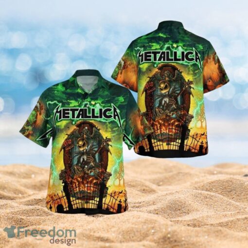 Metallica Jack Skellington Metallica Tour Halloween Gifts Full Over Print Hawaiian Shirt Product Photo 1