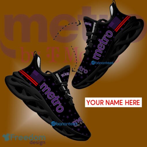 Metro By T Mobile Running Sneaker Fashion Custom Name Gift Max Soul Shoes USA Flag Star New For Fans - Metro By T Mobile Running Shoes New Trending Personalized Photo 1