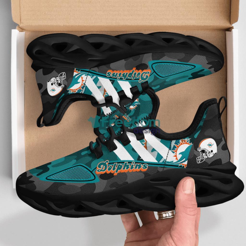 Miami Dolphins Military Camouflage Max Soul Shoes New Sneaker image Miami Dolphins Military Camouflage Max Soul Shoes New Sneaker Product Photo 1