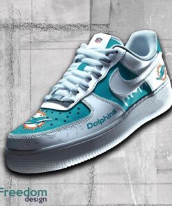 Miami Dolphins NFL AF1 Shoes Vibe All Over Print Gift Air Force 1 Sneaker