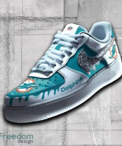 Miami Dolphins NFL Sparkling AF1 Shoes Bold All Over Print Gift Air Force 1 Sneaker Miami Dolphins NFL Sparkling AF1 Shoes Bold All Over Print Gift Air Force 1 Sneaker