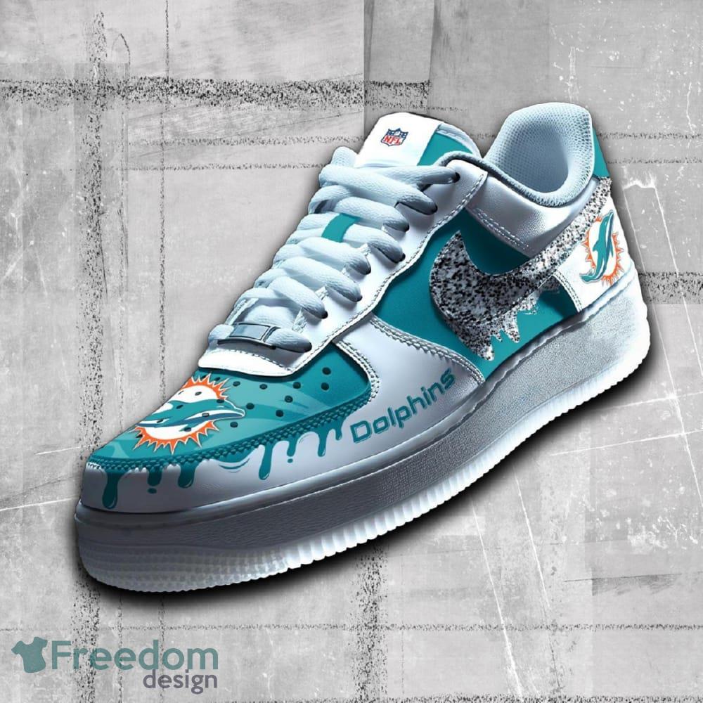 Miami Dolphins NFL Sparkling AF1 Shoes Bold All Over Print Gift Air Force 1 Sneaker image Miami Dolphins NFL Sparkling AF1 Shoes Bold All Over Print Gift Air Force 1 Sneaker - Miami Dolphins NFL Sparkling AF1 Shoes Bold All Over Print Gift Air Force 1 Sneaker
