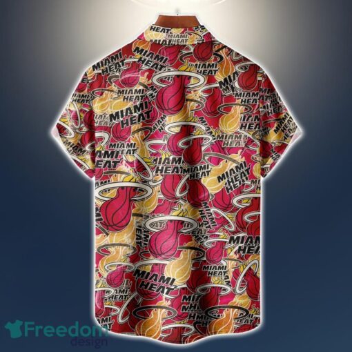 Miami Heat Logo All Printed 3D Hawaiian Shirt For Fans NBA Hawaiian Shirt Product Photo 2