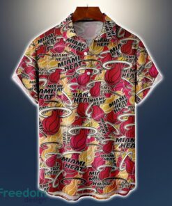 Miami Heat Logo All Printed 3D Hawaiian Shirt For Fans NBA Hawaiian Shirt Product Photo 1