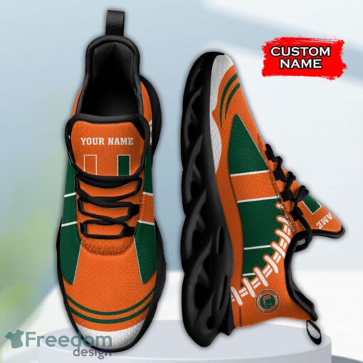 Miami Hurricanes NCAA Max Soul Shoes Big Logo And Custom Name Sneakers For Men Women Product Photo 3