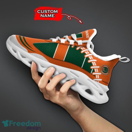 Miami Hurricanes NCAA Max Soul Shoes Big Logo And Custom Name Sneakers For Men Women Product Photo 5