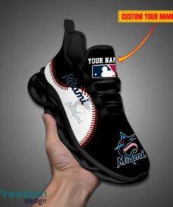 Miami Marlins MLB Personalized Name Max Soul Shoes New Gift Product Photo 2