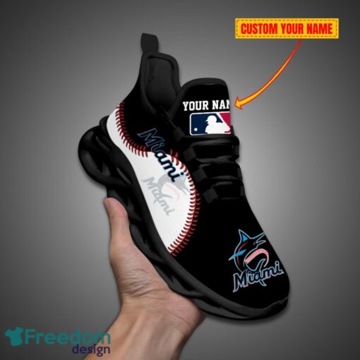 Miami Marlins MLB Personalized Name Max Soul Shoes New Gift Product Photo 2