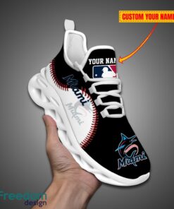 Miami Marlins MLB Personalized Name Max Soul Shoes New Gift