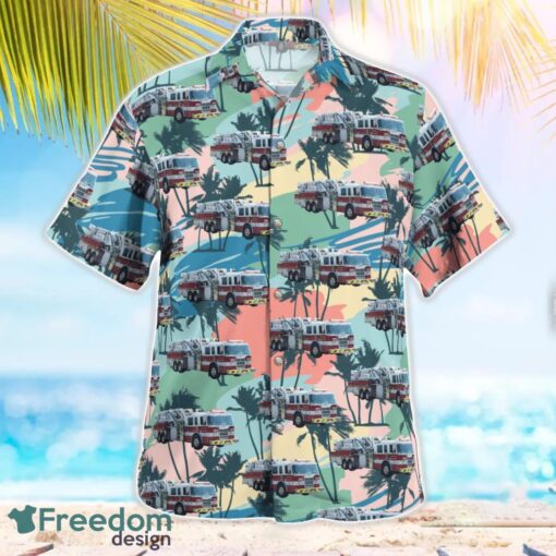 Michigan City of Saginaw Fire Department Hawaiian Shirt Summer Beach Gift Product Photo 2