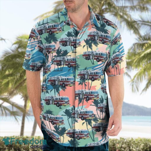 Michigan City of Saginaw Fire Department Hawaiian Shirt Summer Beach Gift Product Photo 3