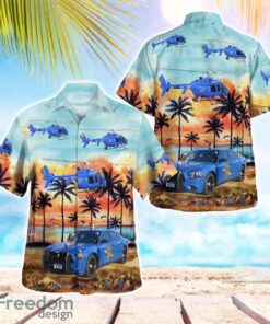 Michigan State Police Dodge Charger & Helicopter 3D Summer Aloha Hawaiian Shirt Product Photo 1