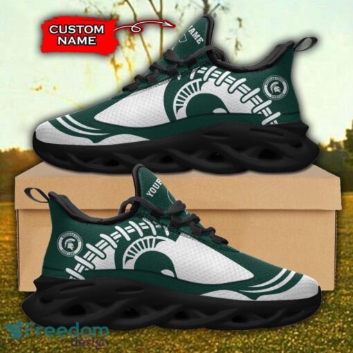 Michigan State Spartans NCAA Max Soul Shoes Big Logo And Custom Name Sneakers For Men Women Product Photo 1