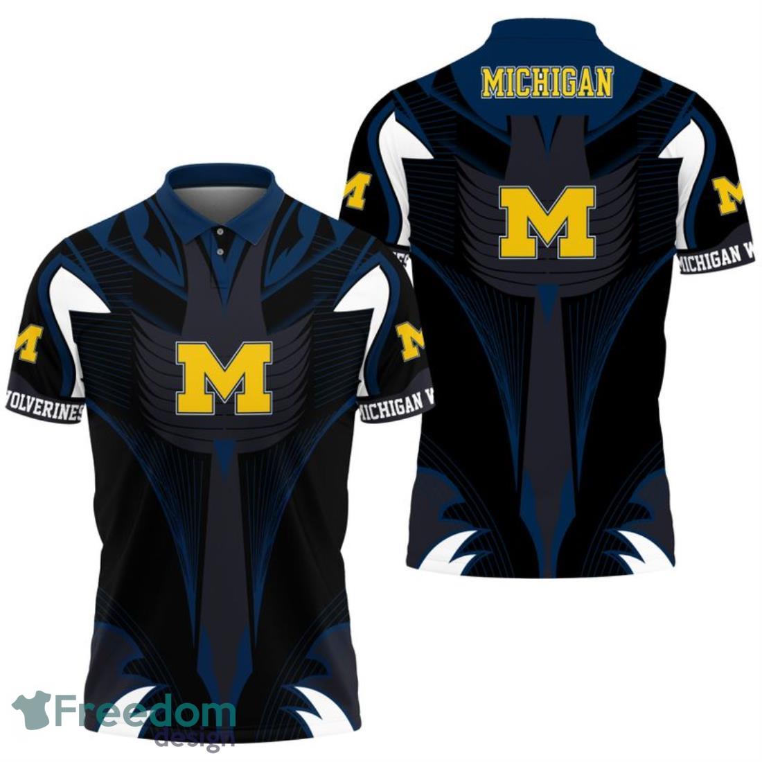 Michigan Wolverines Abstract Pattern Polo Shirt image Michigan Wolverines Abstract Pattern Polo Shirt Product Photo 1