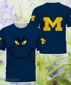 Michigan Wolverines Grinch Face All Over Printed 3D T-Shirt Sweatshirt Hoodie Product Photo 3